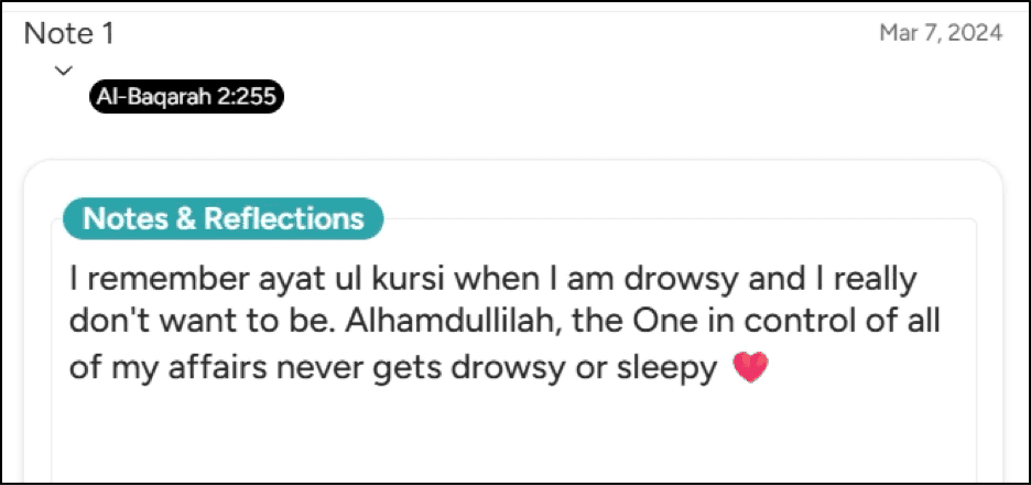 Contoh nota refleksi peribadi